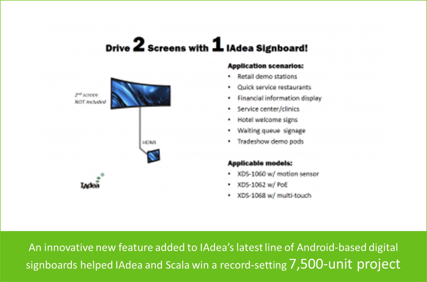 Dual-Display Signboards Help IAdea and Scala Win Record-setting Project