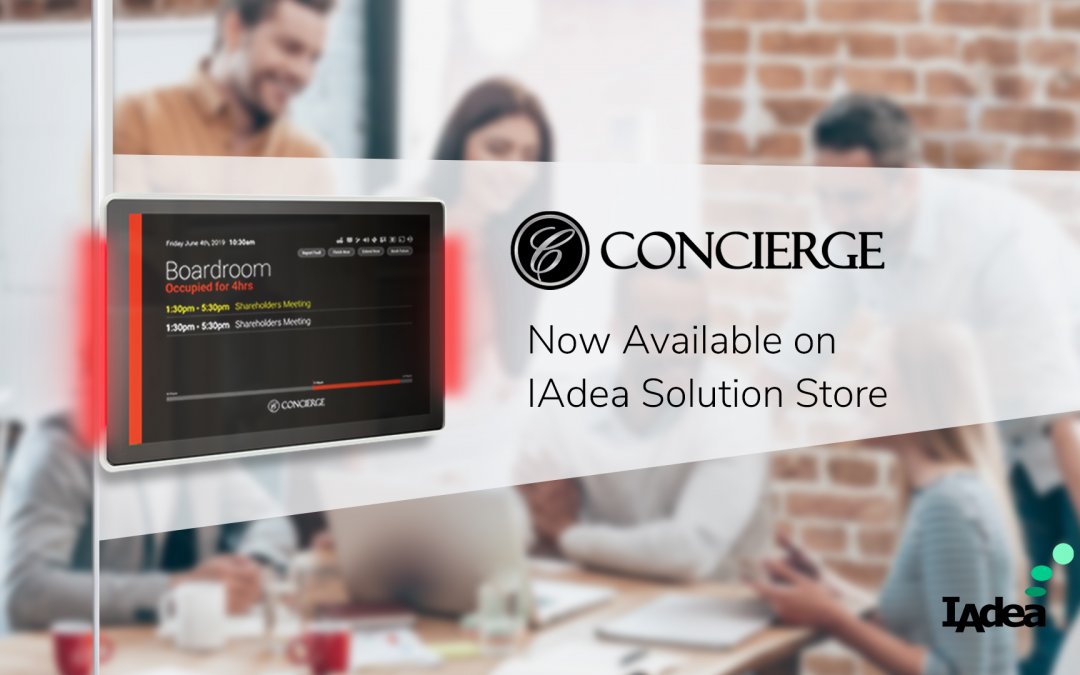 Manage your room booking with the Concierge Displays application – Now available on IAdea Solution Store