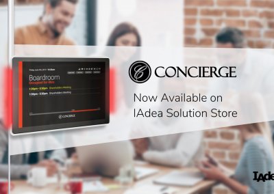Manage your room booking with the Concierge Displays application – Now available on IAdea Solution Store
