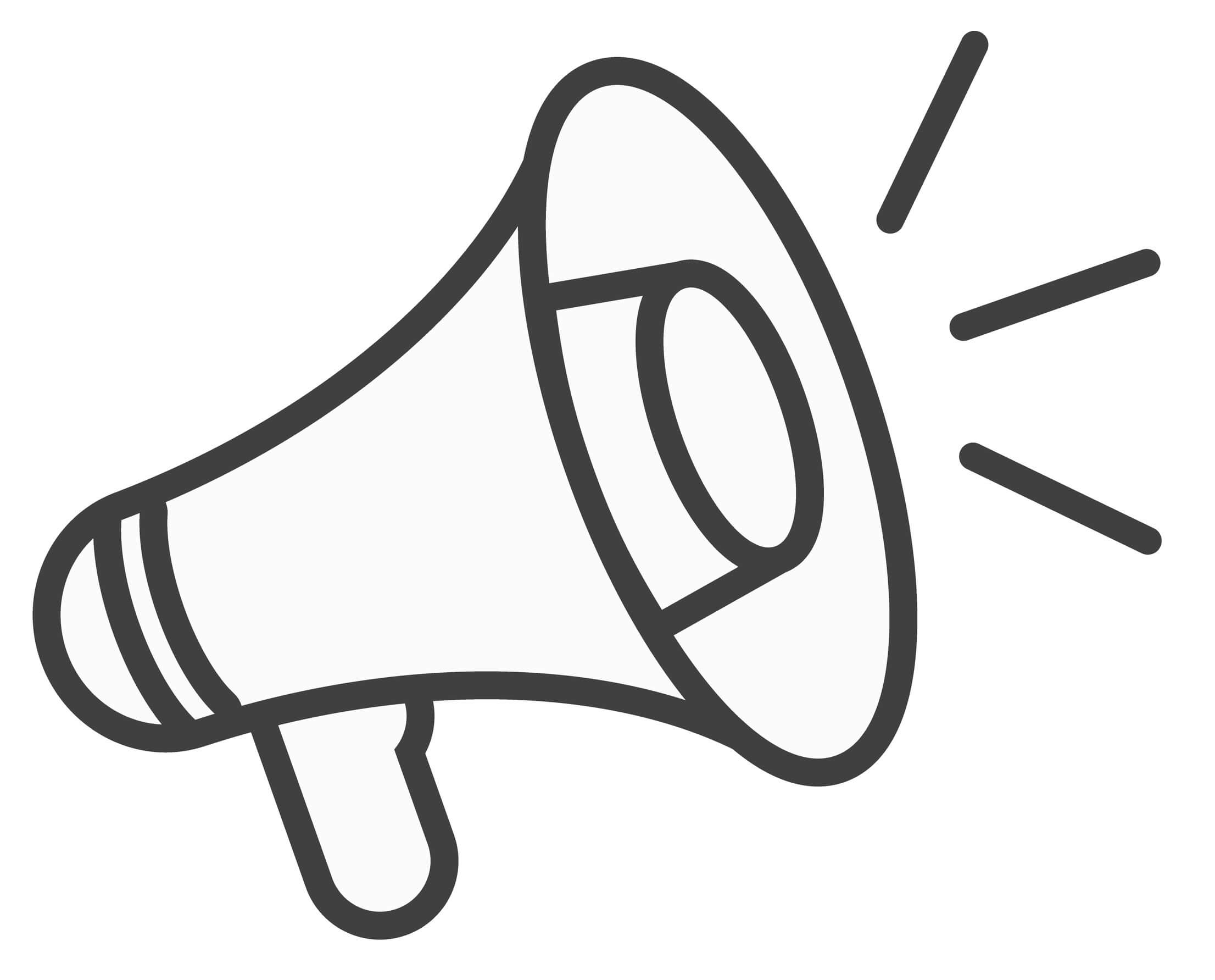 Loudspeaker vector icon for announce in public media. V2 Megaphone