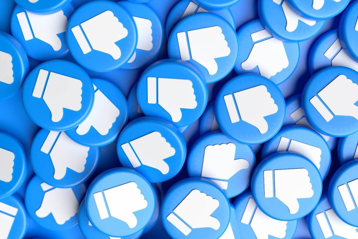 Facebook thumbs down Giving Facebook the thumbs down