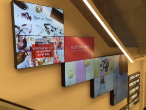 Irregular shape video wall at KOTON