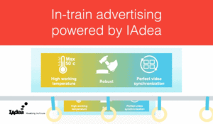 In-train digital signage advertising with IAdea's robust media players even in places under high temperature
