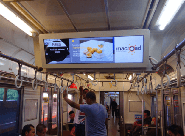 Jakarta Commuter Rail digital signage