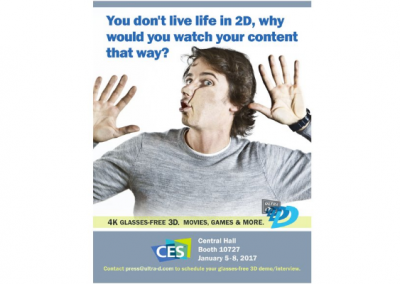 IAdea and StreamTV to Showcase Digital Signage Ecosystem Exhibition at CES 2017: Together Pioneering the Future of Entertainment, Ultra-D Display