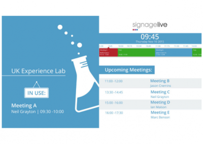 IAdea XDS-1078 is the World’s First Interactive Signboard to Support the Latest Calendar Integration Features from Signagelive: Room Booking and LED Lightbar Notification