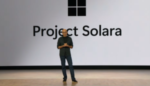 Microsoft Project Solara announcement slide from Build 2026 keynote