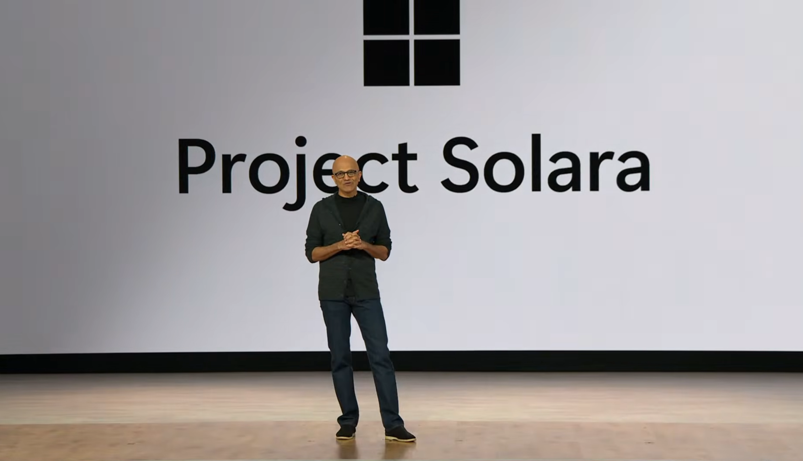 Microsoft Project Solara announcement slide from Build 2026 keynote