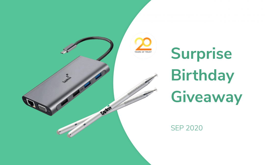 IAdea September 2020 News – Surprise Birthday Giveaway