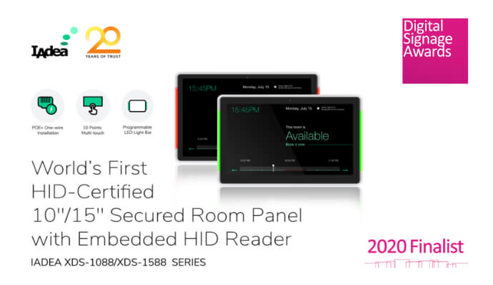 IAdea 10-Inch Interactive Display with HID Reader: 2020 Digital Signage Awards Finalist